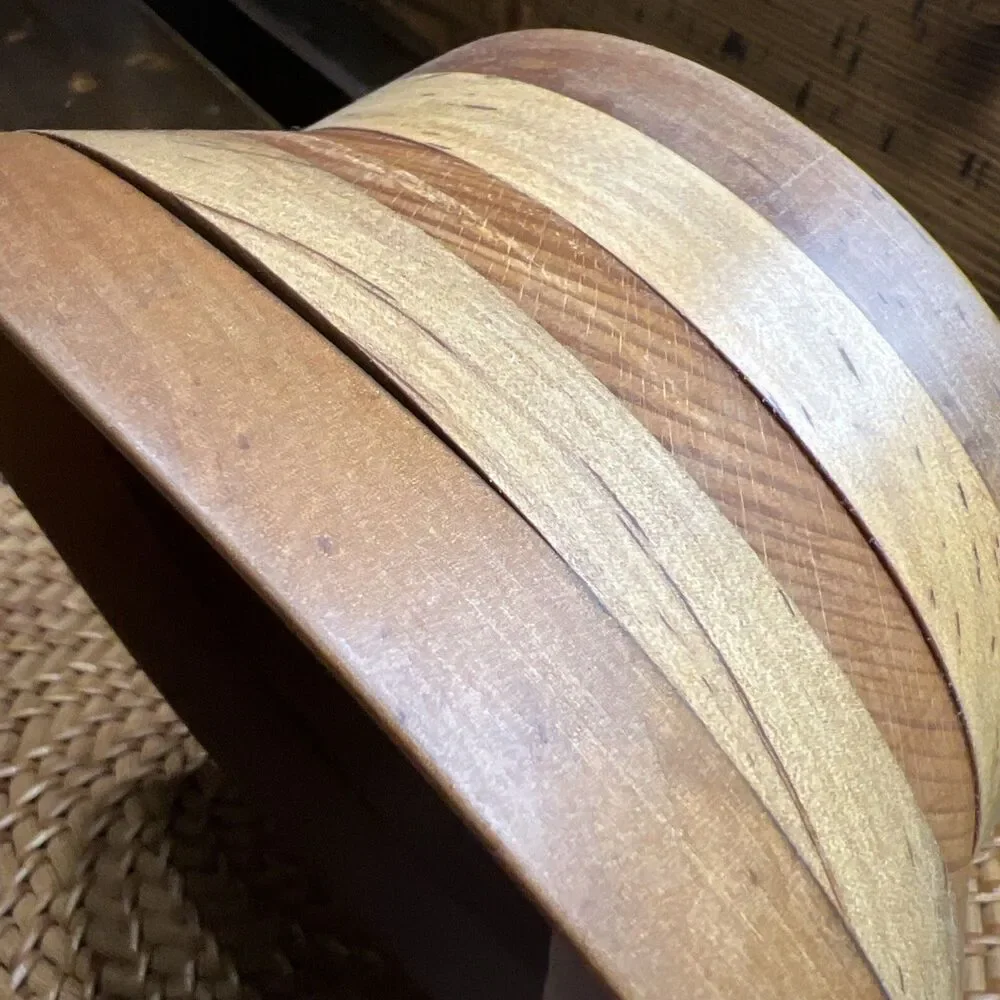 Vintage Small Handmade Wood Bowl Signed Layers Woods